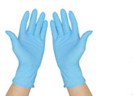 Deslice los guantes disponibles azules resistentes, operación flexible de los guantes estéril del nitrilo proveedor