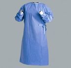 Vestidos quirúrgicos estéril azules bacterianos antis, vestidos quirúrgicos del paño con 4 correas de cintura proveedor
