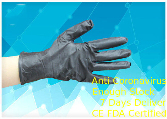 Guantes médicos coloreados resbalón anti, longitud libre del polvo médico los 230MM de los guantes del nitrilo proveedor
