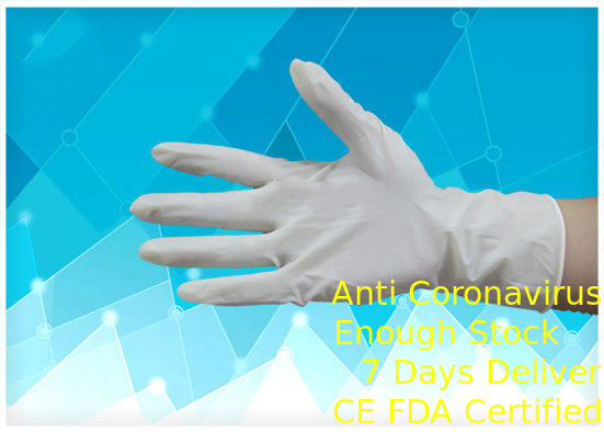 Guantes médicos disponibles de la resistencia de rasgón, guantes médicos del látex con la aprobación del CE proveedor