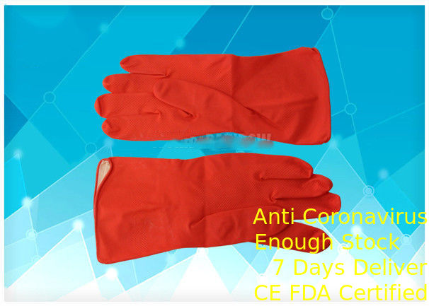 Resistencia no estéril de la alergia del grueso 0.15m m de los guantes médicos disponibles del color rojo proveedor