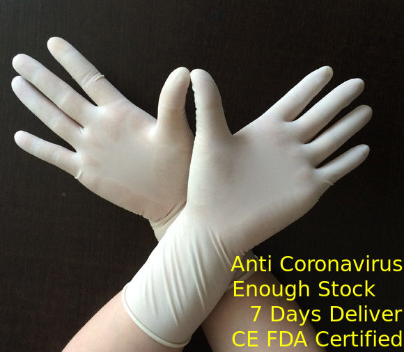 Guantes estéril disponibles del revestimiento polimérico, aprobación larga TAN 13485 de los guantes del látex del brazo proveedor