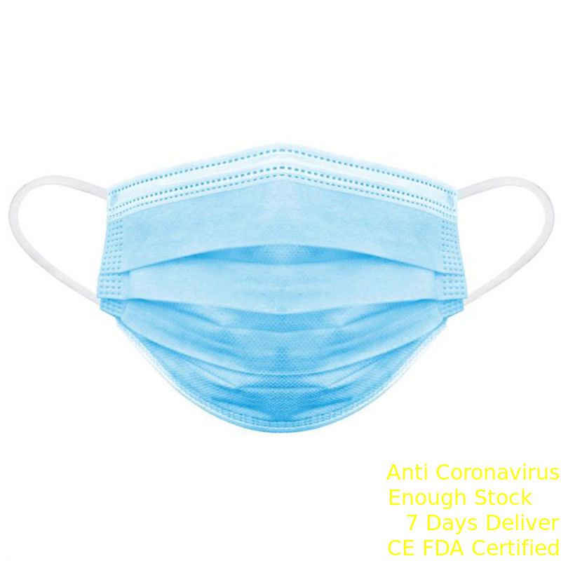 Máscara disponible antibacteriana de la boca del polvo mascarilla no tejida de 3 capas proveedor