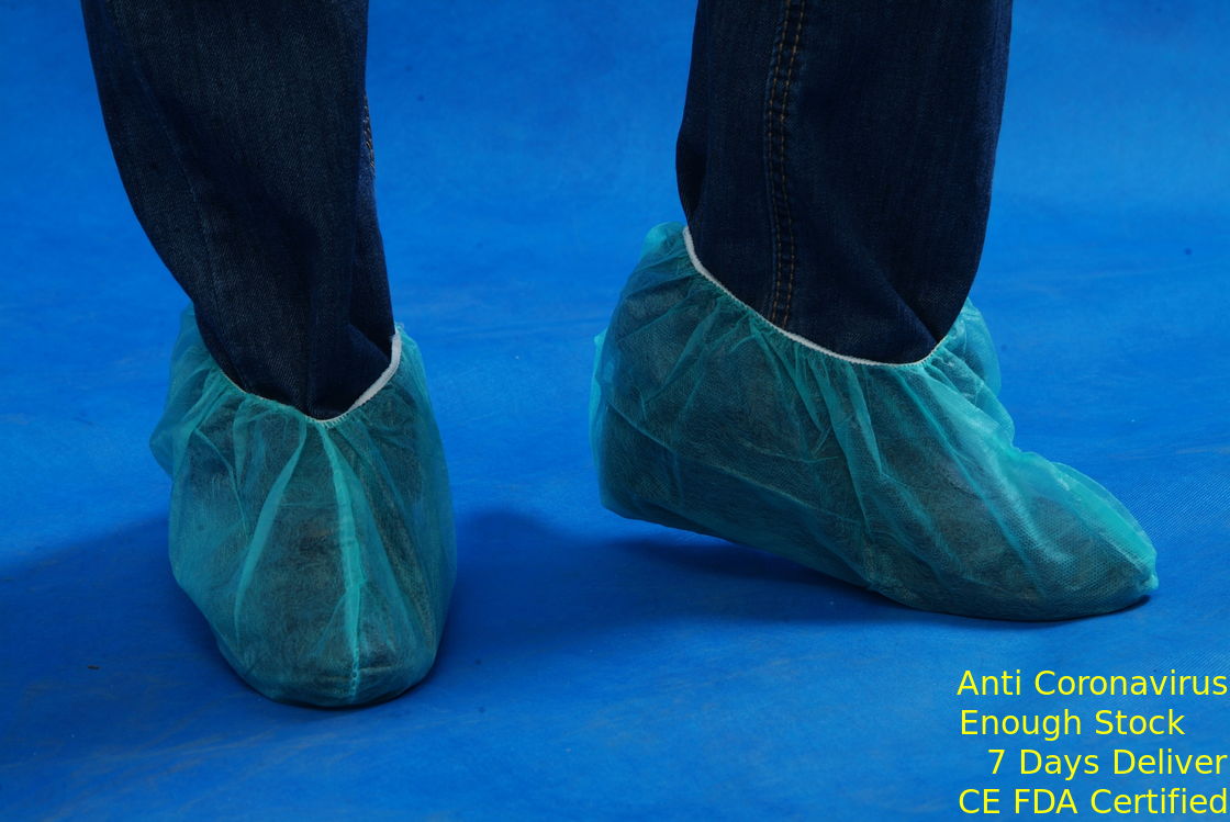 El zapato disponible del pie plástico anti del resbalón cubre grueso azul claro del color 30gsm proveedor