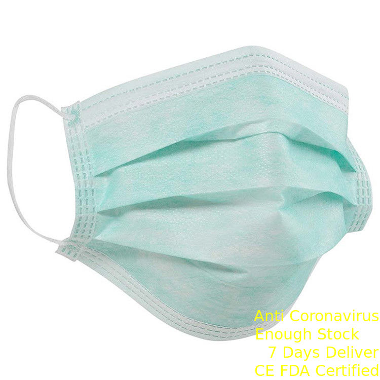 Mascarilla disponible de respiración fácil disponible suave de 3 de la capa de la mascarilla PP del verde proveedor